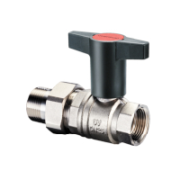 Oventrop Ball Valve Optibal lever handle DN32 1 1/4 female thread & Screw connection m. male thread PN16 Ms 1075710