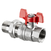 Oventrop Ball Valve Optibal T-handle DN20 3/4 female thread & Screw connection with male thread PN16 Ms 1075806