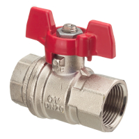 Oventrop Ball Valve Optibal T-handle DN32 G 1 1/4 female thread PN16 brass 1076110