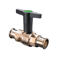 Oventrop Ball Valve Optibal lever handle DN32 both ports Press connection 35mm Ms 1077166