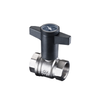 Oventrop Ball Valve Optibal with Thermometer lever handle both ports female thread 3/8 1078003