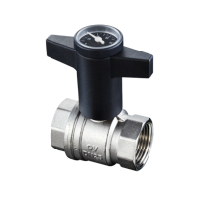 Oventrop Ball Valve Optibal with Thermometer lever handle both ports female thread 1/2 1078004