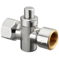 Oventrop Gauge cock/valve  button type Rp  F PN 25 brass nickel plated 1110504