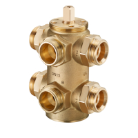Oventrop 6-Wege-Kugelhahn DN20, PN16, AG 1132006