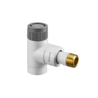 Oventrop-Thermostatventil  Baureihe E  DN15, Eck, wei, mit  QV  Ventileinsatz 1163562