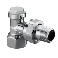 Oventrop Verschraubung Combi C mit Vor- einstellung, Eckform, DN15 verchromt 1164554