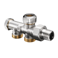 Oventrop 1-pipe connection piece Uno with Shut-off  M24 x 1.5 male thread distance 35mm 1182151