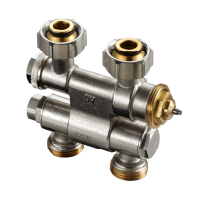 Oventrop Connection fixture Multiblock TF 3/4 M  x 3/4 male thread 1 and 2-pipe Ms swivel 1184025