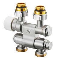 Oventrop Connection fixture Multiblock TF 1/2 male thread x 3/4 male thread 1 and 2-pipe Ms swivel 1184035
