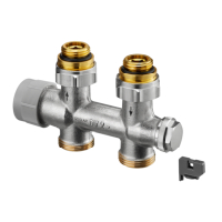 Oventrop Connection fixture Multiblock T  Dg Rp 1/2 male thread with QV  Valve insert 1184073