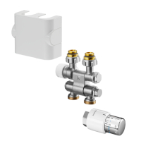 Oventrop Connection-Set for bathroom Radiator  Multiblock TF/Uni SH swivel white 1184135