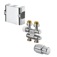 Oventrop Connection-Set for bathroom Radiator  Multiblock TF/Uni SH swivel chrome-plated 1184235