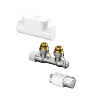 Oventrop Anschluss-Set fr Badheizkrper  Multiblock T/Uni SH , Eck, verchromt 1184284