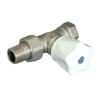 Oventrop Hand control Valve HR DN10 3/8 PN10 pass Hand wheel white 1190603