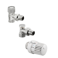 Oventrop Thermostatventil-Set, DN15 Eck, mit  Uni LH, AQ, Combi 2  1703064