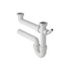 Geberit Kitchen sink drain  G1 1/2x50 mm white in PP  for two basins 152715111