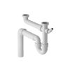 Geberit Spueltisch-Ablauf G1 1/2x50 mm weiss in PP Uni.-Abgangsbogen fuer zwei Becken 152553111