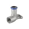 Geberit Mapress Stainless steel T-elbow tap connector 90,  offset / Ceiling angle  90 degrees  diameter 18xRp1/2 with female thread CrNiMo steel  33425