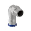 Geberit Mapress Adaptor angle 90 degrees  d18xR1/2 with male thread silicone-free  CrNiMo steel  83834