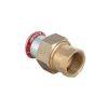 Geberit Mapress Carbon Steel Adaptor Connection  with female thread flat-sealing zinc-plated d18xRp1/2 25302