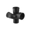 Geberit Silent-PP Partition Junction MAX 87, 5 degrees right, with sleeves DN 110 / 75 / 110 390563141