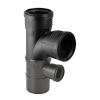 Geberit Silent-PP Double Junction MAX 88.5 degrees  one-sided with sleeves DN/OD 90/90/50 390456141