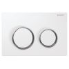Geberit Flush plate Omega20,  for dual flush white/gloss-chrome/white 115085KJ1
