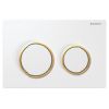 Geberit BetPl. Omega20, fr 2-Mengen-Sp. wei / vergoldet / wei 115085KK1