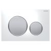 Geberit Flush plate Sigma20,  for dual flush white / matt-chrome / matt-chrome 115882KL1