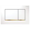 Geberit Flush plate Sigma30,  for dual flush white / gold-colour / white 115883KK1