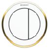 Geberit Fernbettigung Typ 10 pneumatisch fr 2-Mengen-Sp. UP-Drcker wei/vergoldet 116055KK1