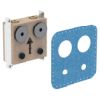 Geberit GIS Montageplatte mit 2 Wasserzhler- strecken mit UP-Absperrventil 461131001
