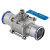 Geberit Mapress Kugelhahn NPW, mit Bet.-Hebel geflanscht d88,9 92108