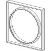 Hansa Rosettenverlngerung 15 mm, 150x150mm  59914192