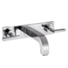 Hansgrohe 3-Loch Waschtischarm.Axor Citterio Wand F-Set lang chrom m.Platte u.Hebelgr 39148000