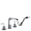 Hansgrohe 4-Loch Wannenarmatur Axor Citterio F-Set fuer Wannenrand chrom mit Hebelgriff 39446000