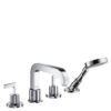 Hansgrohe 4-Loch Wannenarmatur Axor Citterio F-Set fuer Fliesenrand chrom mit Hebelgriff 39454000