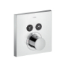 Hansgrohe Thermostat UP Axor ShowerSelect Fertigset 2 Verbraucher quadratisch chr. 36715000