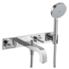 Hansgrohe 3-L.Wannenarmatur Axor Citterio F-Set Wand chrom m.Hebelgriff Platte u.Handbr. 39442000