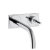 Hansgrohe Single lever basin mixer concealed instalhole W spout and plate wall-mounted Axor Uno chrome 160mm 38112000