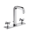 Hansgrohe 3-Loch Waschtischarmatur Axor Citterio chrom mit Platte u.Kreuzgriffen 39134000