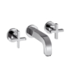Hansgrohe 3-Loch Waschtischarm.Axor Citterio Wand Fertigset kurz chrom m.Kreuzgriffen 39313000