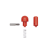 Hansgrohe Push button red f Thermostat handle Axor Carlton chrome 97212000