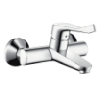 Hansgrohe Single lever basin mixer Focus Care f exposed install. Wall w extra long handle chrome 31913000
