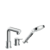 Hansgrohe 3-Loch Wannenmischer Talis S F-Set chrom Wannenrandmontage 72416000