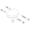 Hansgrohe Support and mounting set Axor Glass tray chrome 40255000