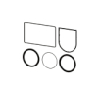 Kessel Dichtungsset KE70116 DN125 fuer Staufix orange 70116