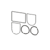 Kessel Dichtungsset KE70118 DN200 fuer Staufix orange 70118