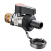 Oventrop KFE-Kugelhahn Optiflex  fr Solar, DN 15, Durchgang, vernickelt 1033372