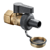 Oventrop Ball Valve Optiflex DN15 1/2  female thread with Hose connection & cap Ms 1033814
